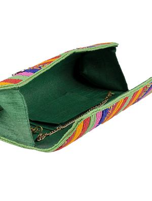 multi colored cotton box clutch - 15227357 - Standard Image - 3