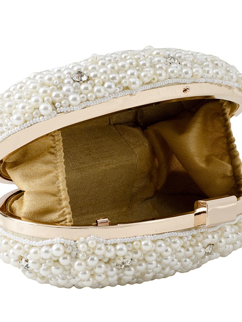white canvas box clutch - 15227358 - Zoom Image - 3