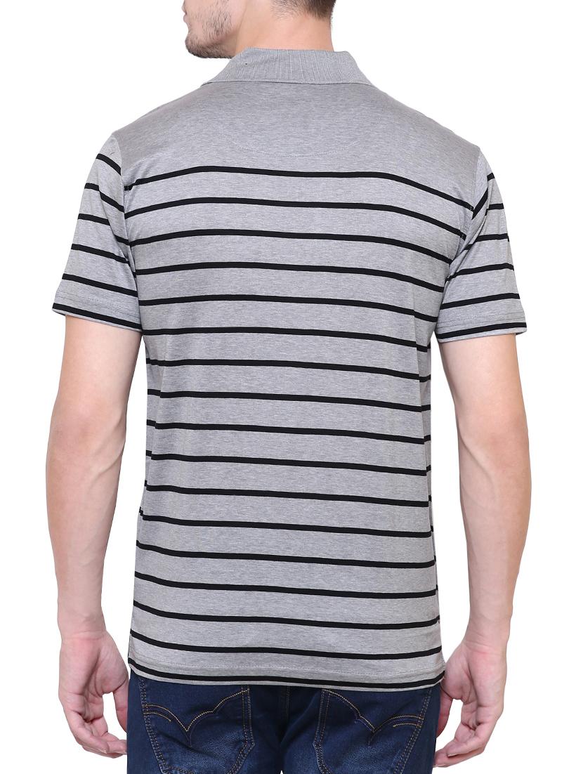 grey cotton polo t-shirt - 15227820 - Zoom Image - 3