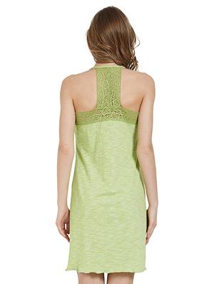green cotton nighty - 15230814 - Standard Image - 3