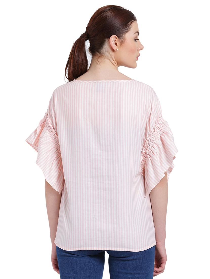pink striped cotton top - 15234291 - Zoom Image - 3