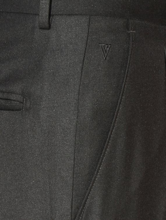 grey cotton blend pleated formal trouser - 15236397 - Zoom Image - 3