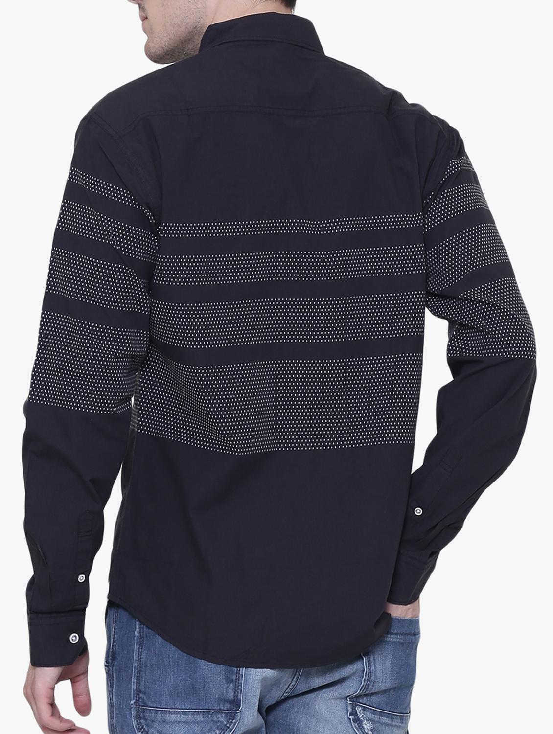 black cotton casual shirt - 15238936 - Zoom Image - 3