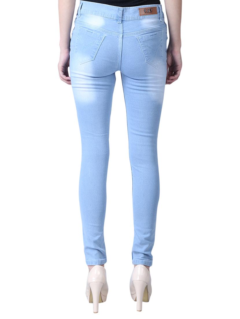 light blue stone wash jeans - 15239842 - Zoom Image - 3