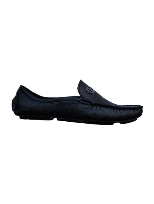 black leatherette slip on loafers - 15240047 - Very Small Image - 1