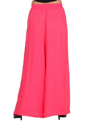 pink flared palazzo - 15242181 - Standard Image - 3