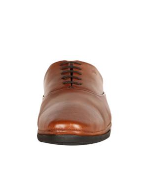 brown Leatherette lace up oxfords - 15243171 - Standard Image - 3