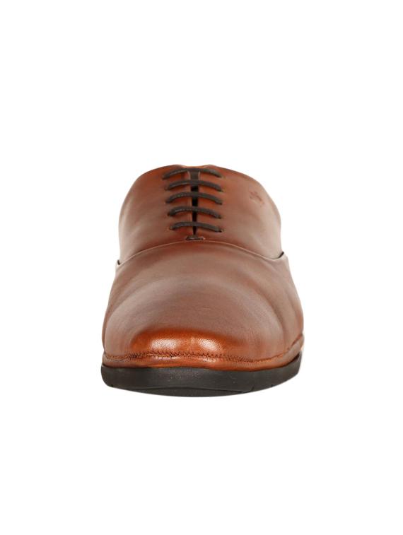 brown Leatherette lace up oxfords - 15243171 - Zoom Image - 3