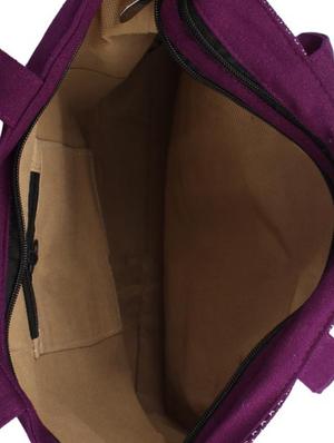 purple cotton polyester blend regular handbag - 15243293 - Standard Image - 3