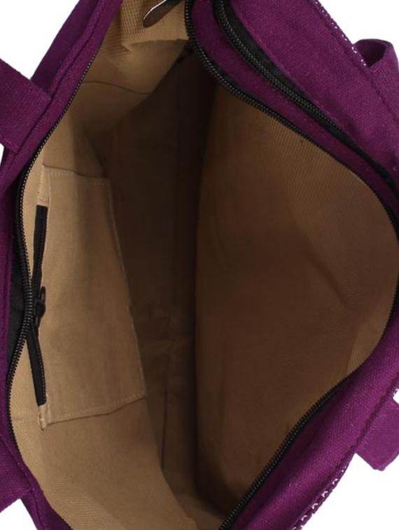 purple cotton polyester blend regular handbag - 15243293 - Zoom Image - 3
