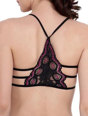 black solid lace brallette - 15243779 - Standard Image - 3