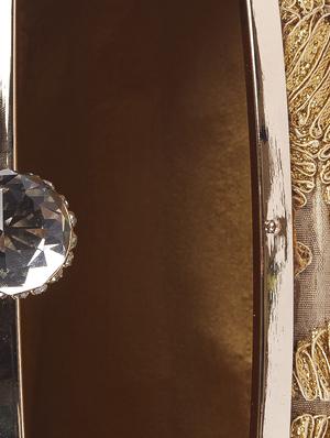 gold canvas regular clutch - 15243977 - Standard Image - 3