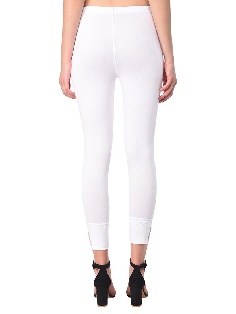 white solid leggings - 15249783 - Zoom Image - 3