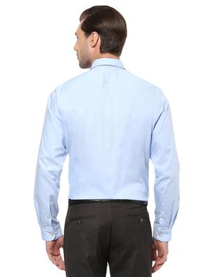 blue cotton formal shirt - 15252345 - Standard Image - 3
