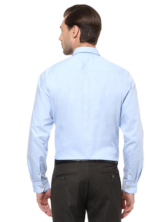 blue cotton formal shirt - 15252345 - Zoom Image - 3