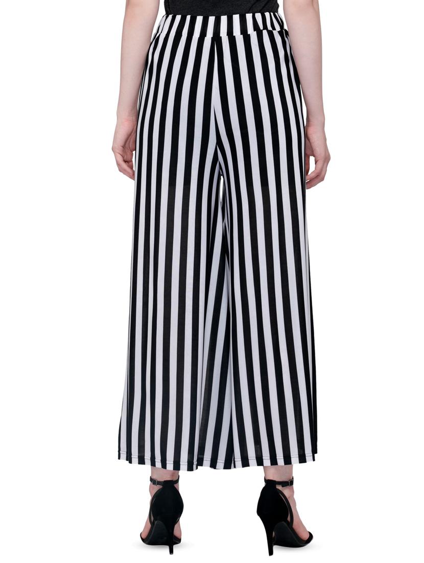 high rise striped flared palazzo - 15252386 - Zoom Image - 3