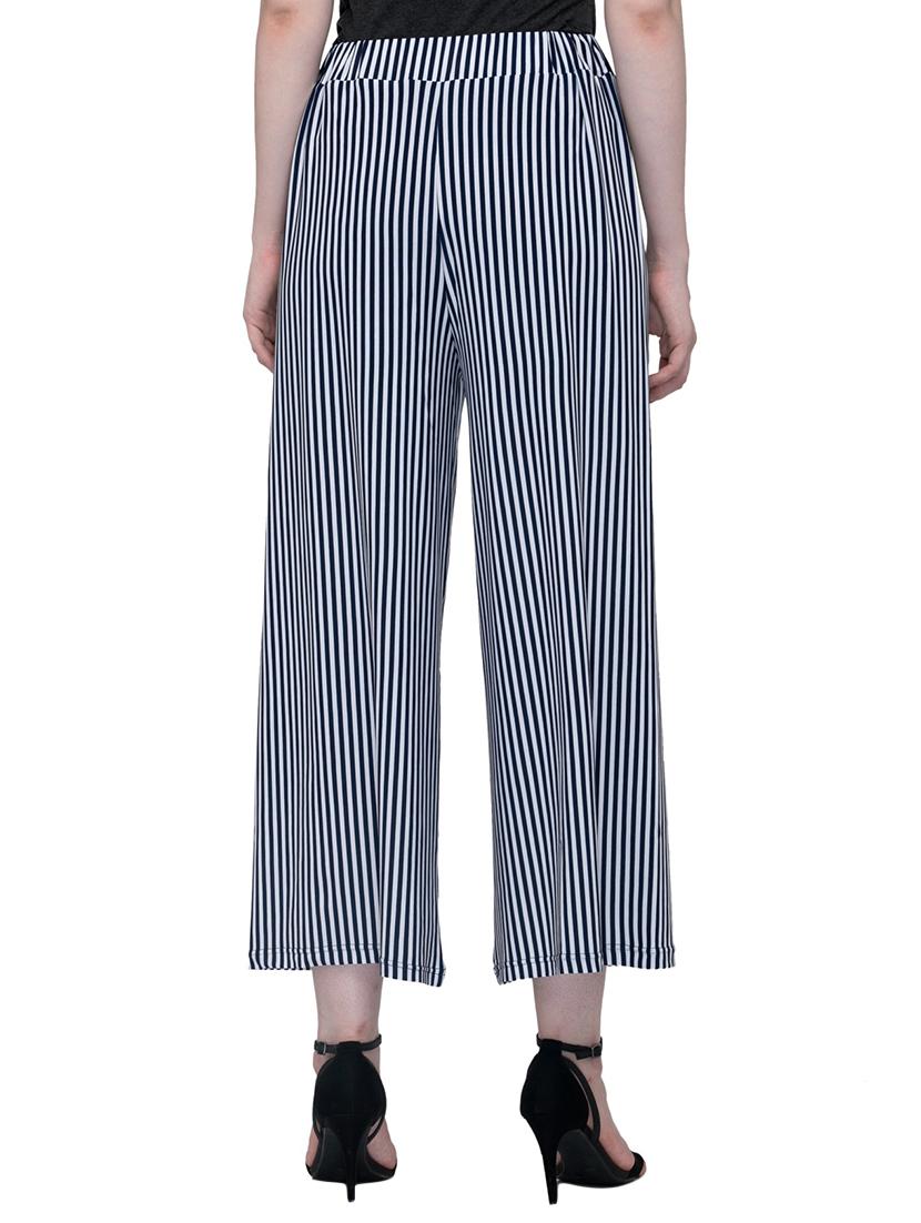 navy blue viscose palazzo - 15252394 - Zoom Image - 3