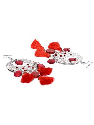 red drop earring - 15253838 - Standard Image - 3