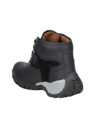black leatherette low ankle boot - 15256196 - Standard Image - 3