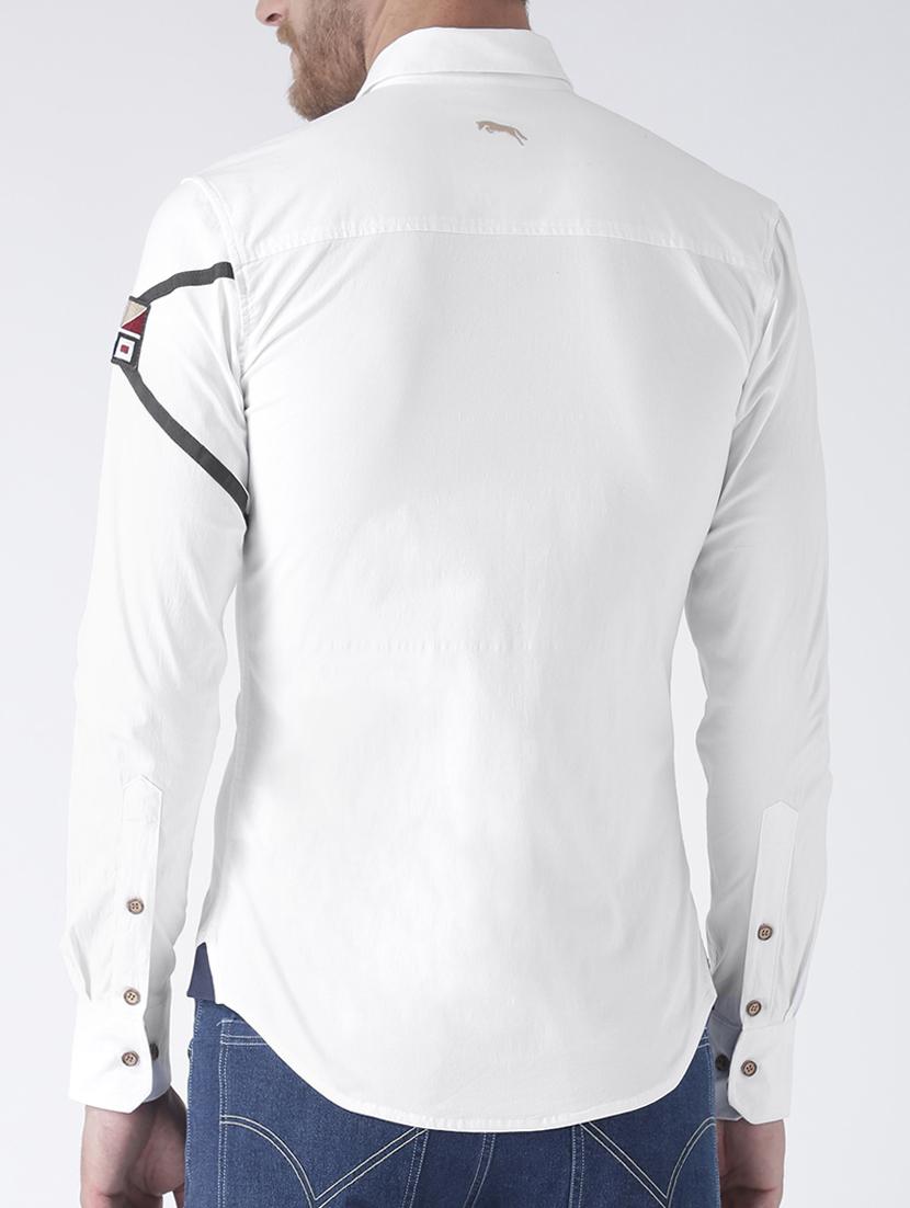 white cotton casual shirt - 15258498 - Zoom Image - 3