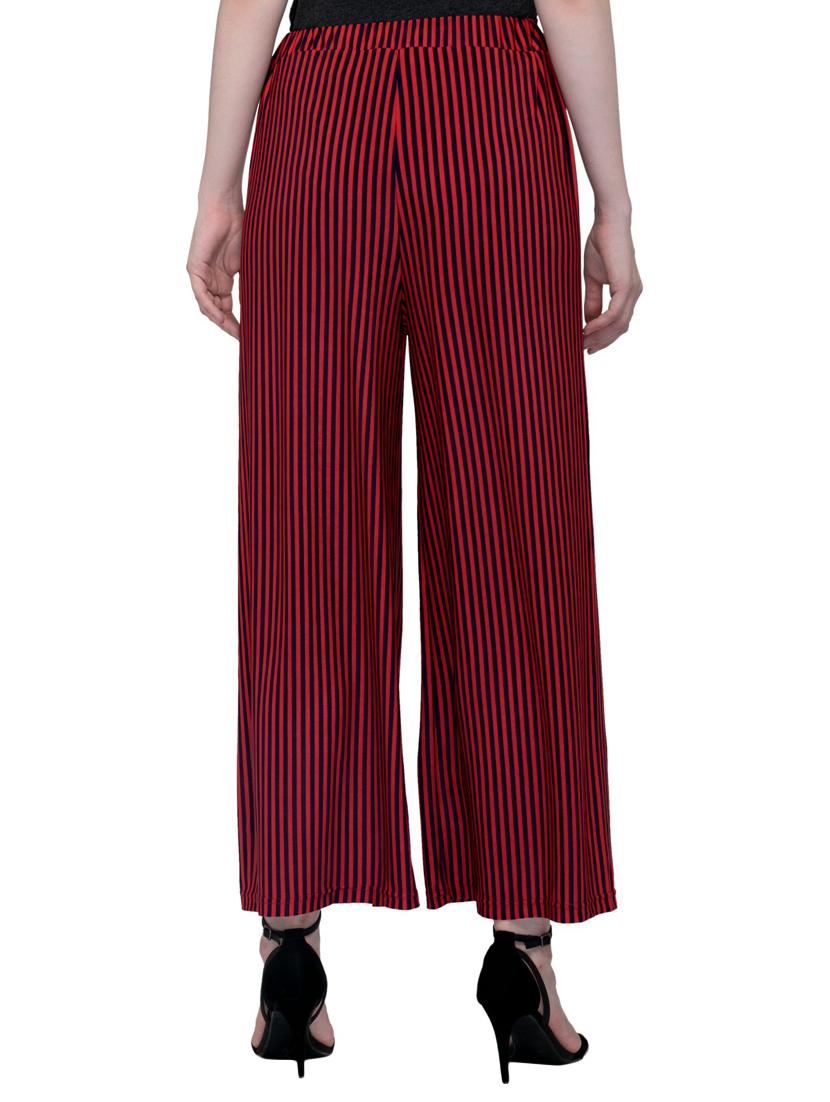 red striped viscose palazzo - 15258627 - Zoom Image - 3