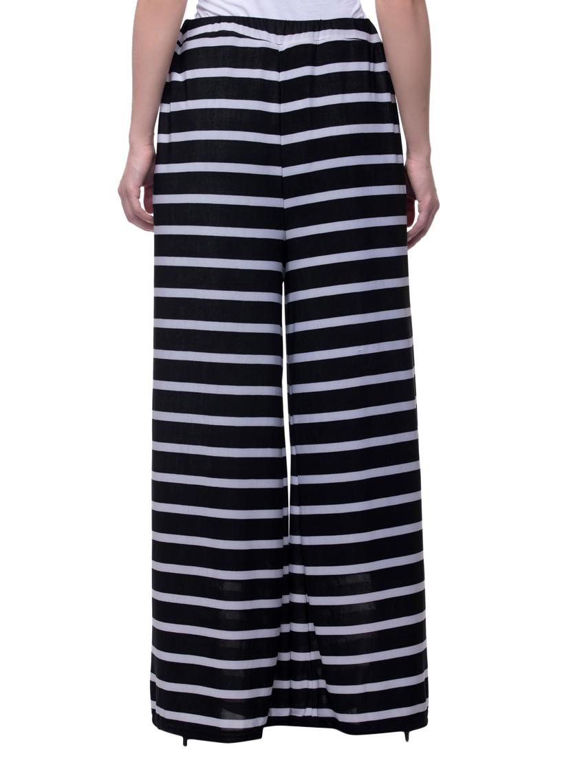 black striped viscose palazzo - 15258633 - Zoom Image - 3