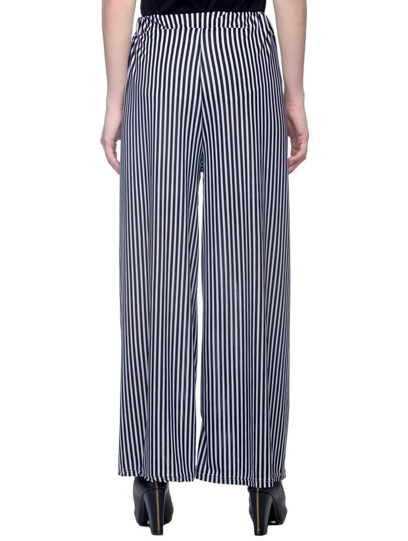 black striped viscose palazzo - 15258635 - Zoom Image - 3