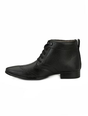 black leatherette lace-up derby - 15260956 - Standard Image - 3