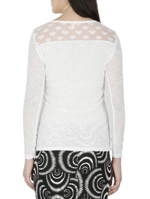 Embellished sheer yoke and sleeve top - 15262279 - Standard Image - 3