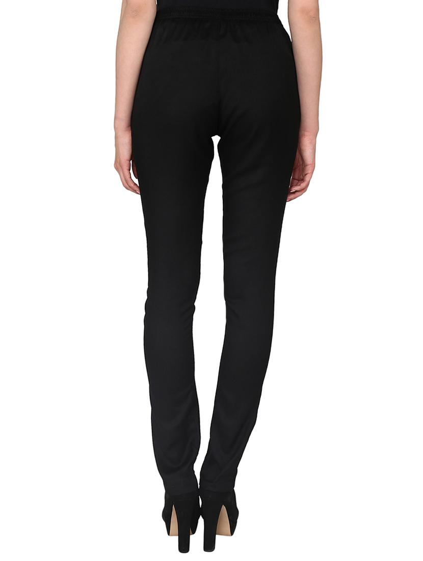 black solid rayon trouser - 15265484 - Zoom Image - 3