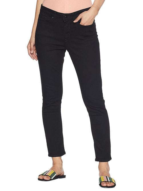 black solid denim jeans - 15265515 - Very Small Image - 1