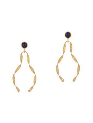 gold brass drop earring - 15266752 - Standard Image - 3