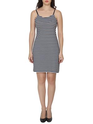 black jersey striped sheath dress - 15266959 - Standard Image - 3