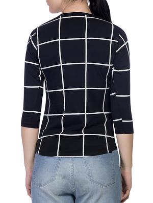 round neck checkered tee - 15268125 - Standard Image - 3