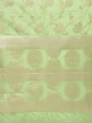 Floral Motif Banarasi Saree - 15268423 - Standard Image - 3