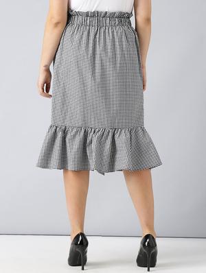 gingham checked flounce hem skirt - 15270178 - Standard Image - 3