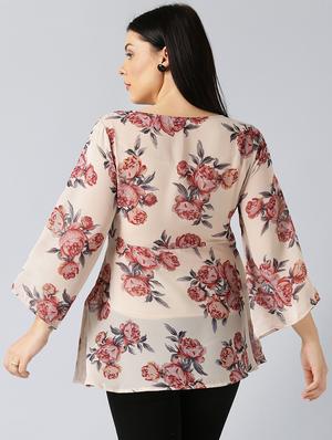 v-neck floral tunic - 15270187 - Standard Image - 3
