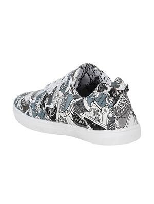 grey canvas lace up sneaker - 15272165 - Standard Image - 3