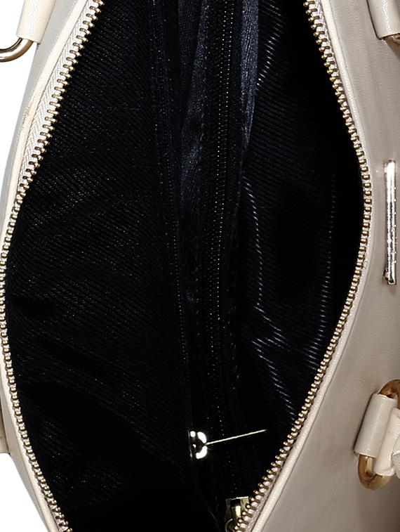 beige leatherette (pu) regular handbag - 15272174 - Zoom Image - 3