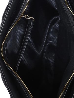 black leatherette (pu) regular handbag - 15272182 - Standard Image - 3