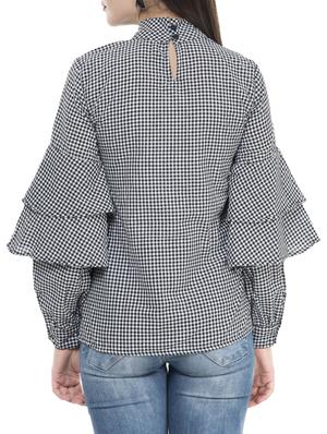 black checkered cotton top - 15272954 - Standard Image - 3