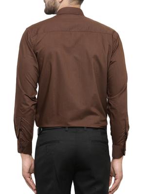 brown cotton casual shirt - 15273305 - Standard Image - 3