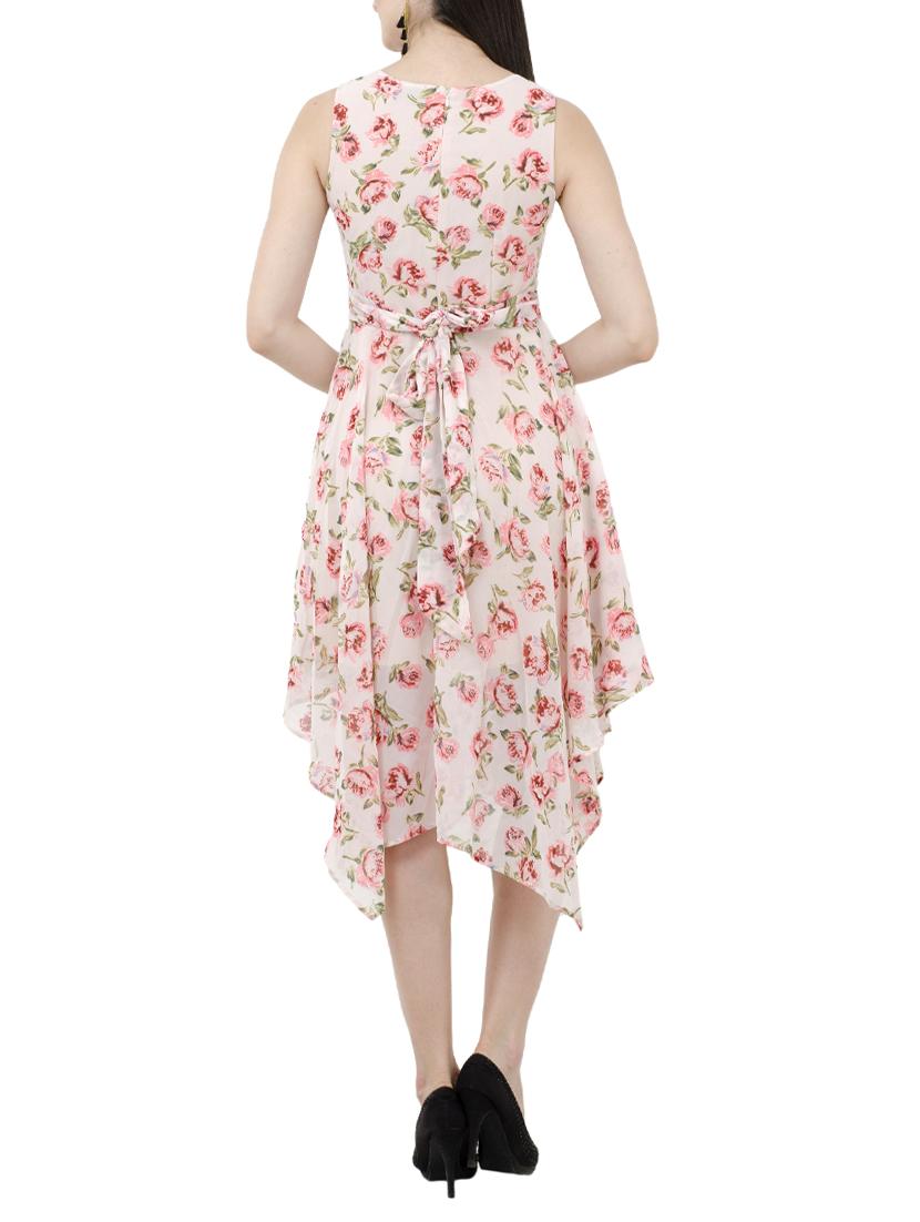 floral sleeveless asymmetric dress - 15273735 - Zoom Image - 3