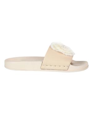 beige slides flip flops - 15273871 - Standard Image - 3