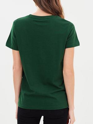 green solid cotton tee - 15274014 - Standard Image - 3