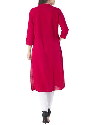 solid straight kurta - 15274145 - Standard Image - 3