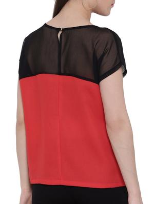 Color block panel yoke & sleeve top - 15275489 - Standard Image - 3