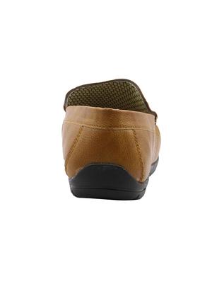 brown leatherette slip on loafer - 15276434 - Standard Image - 3