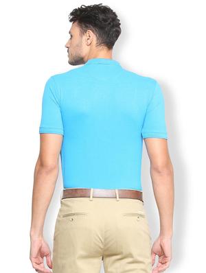 aqua blue cotton pocket t-shirt - 15277160 - Standard Image - 3