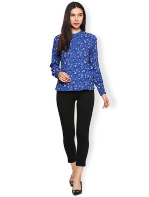 mandarin collar floral top - 15278499 - Standard Image - 3